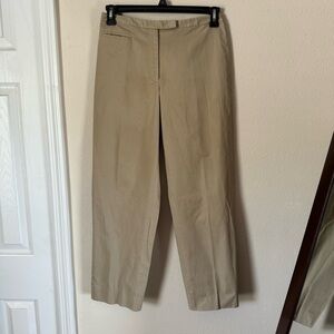 Ann Taylor 6 100% cotton straight leg khaki dress pants office workwear spring